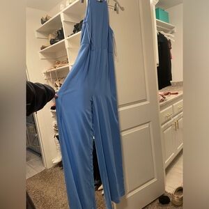 Wide Leg Sleeveless Blue jumpsuit M w Tags